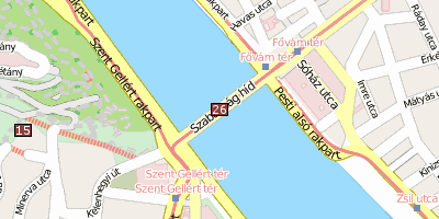 Stadtplan Freiheitsbrücke Budapest