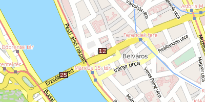Innerstädtische Pfarrkirche Budapest Stadtplan