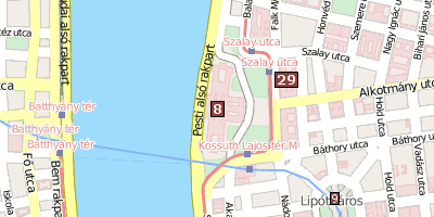 Stadtplan Parlament Budapest