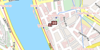 Pester Redoute Stadtplan