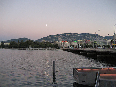Foto Genfer See bei Nacht - Genf