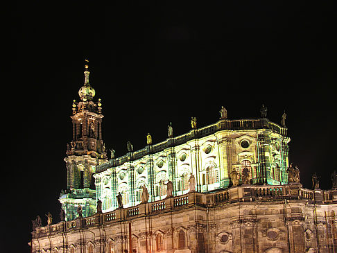 Foto Hofkirche bei Nacht - Dresden